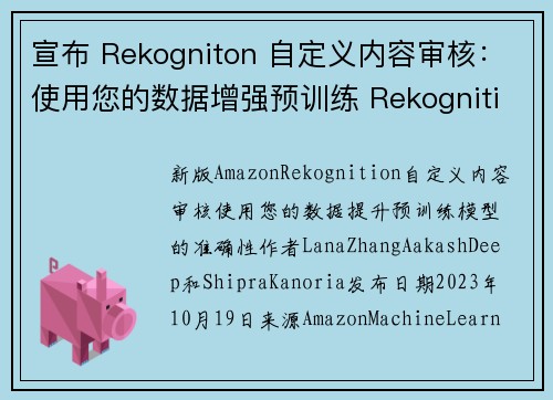 宣布 Rekogniton 自定义内容审核：使用您的数据增强预训练 Rekognition 审核模型